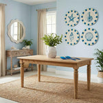 Belle Rattan Scallop Round Mirror White