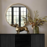 Camille Scallop Mirror Small Gold