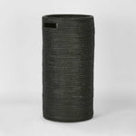 Paume Rattan Tall Basket Black