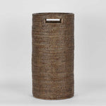 Paume Rattan Tall Basket Antique Brown