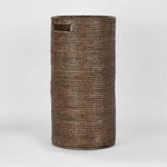 Paume Rattan Tall Basket Antique Brown