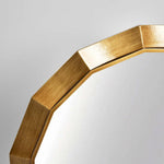 Facet Octagon Round Mirror 70cm Bronze