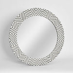 Zola Bone Inlay Mirror Black & White