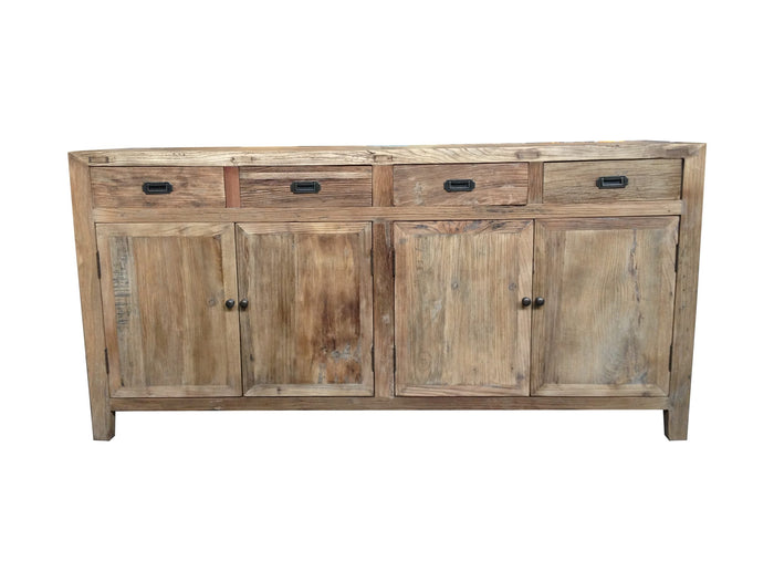 Recycled Elm 4 Drawer 4 Door Buffet