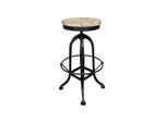 Recycled Elm and Iron Stool