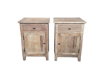 Recycled Elm Bedside Cabinets, left and right opening