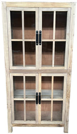 Recycled Elm Glass-Door Cabinet 95cm – studio