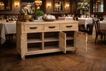 Recycled Elm 3-Door 3-Drawer Sideboard 160cm – styled setting