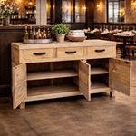Recycled Elm 3-Door 3-Drawer Sideboard 160cm – styled setting
