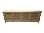 Tall Louvre Recycled Elm 4-Door Entertainment Unit 200cm – detail