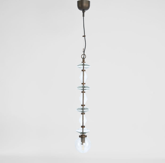 Molten Clear Glass Beads Ceiling Pendant