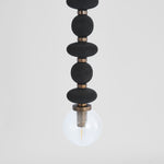Ribbed black Thread Ceiling Pendant