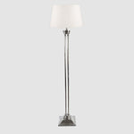 Hudson Floor Lamp Base Antique Silver- Base Only