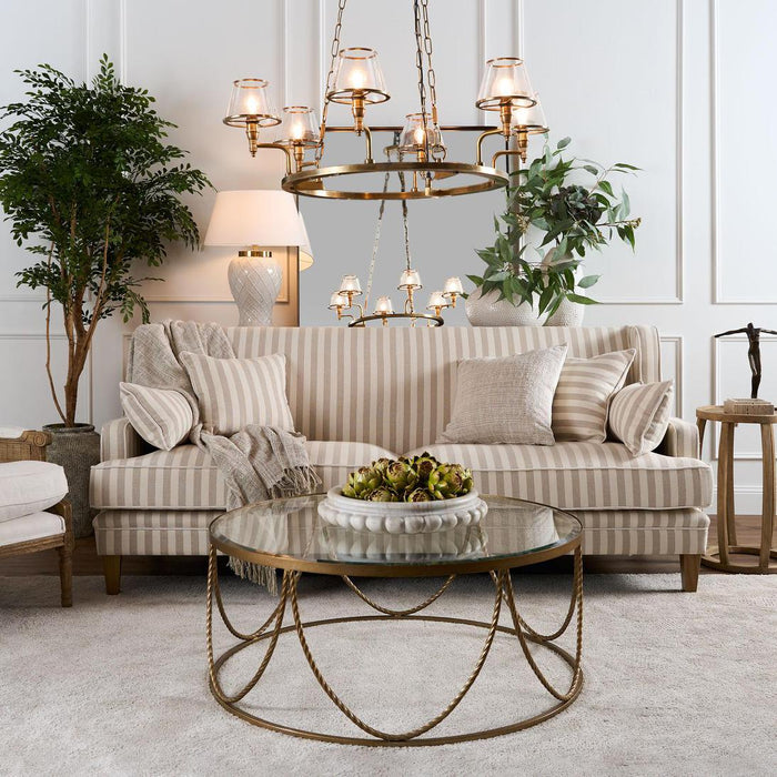 Sienna Chandelier Antique Brass