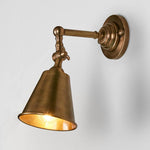 Utopia Wall Light With Metal Shade Antique