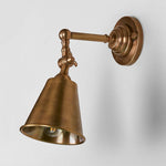 Utopia Wall Light With Metal Shade Antique