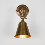 Utopia Wall Light With Metal Shade Antique