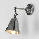 Utopia Wall Light With Metal Shade Antique