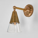 Otto Wall Light With Glass Shade Antique