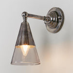 Otto Wall Light With Glass Shade Antique
