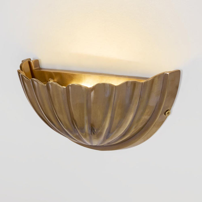 Half Moon Shell Shade Wall Light