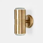 Primrose Up and Down Outdoor Wall Light Antique Brass