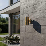 Primrose Up and Down Outdoor Wall Light Antique Brass