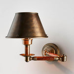 Benton Wall Light With Metal Shade Antique