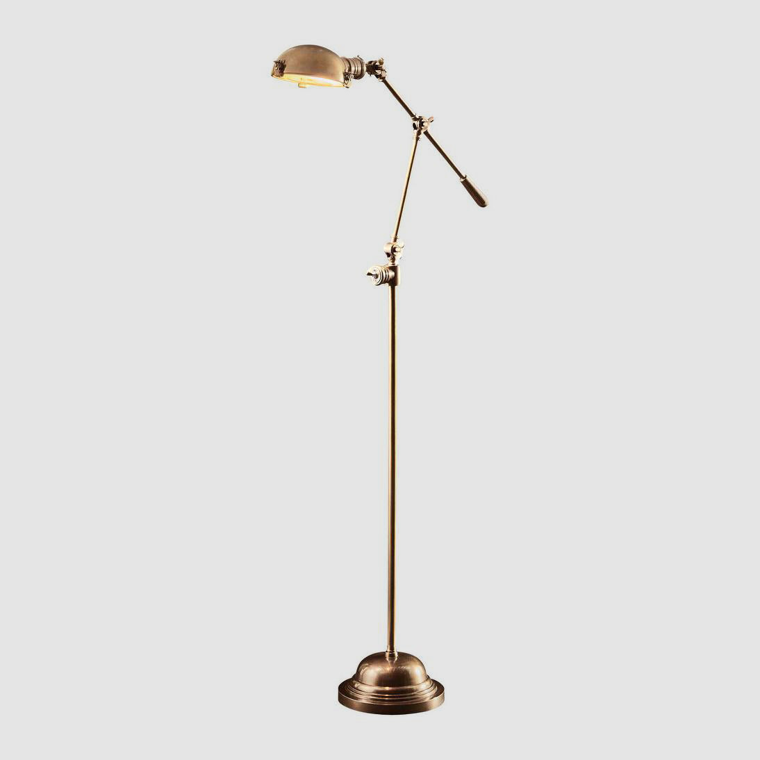 Royce Floor Lamp Antique Brass
