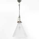 Gadsden Ceiling Pendant Large Silver with Frosted Glass