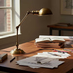 Stamford Desk Lamp Antique Brass