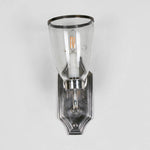 Westbrook Wall Light with Glass Shade Antique Silver