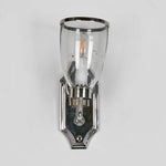 Westbrook Wall Light with Glass Shade Shiny Nickel