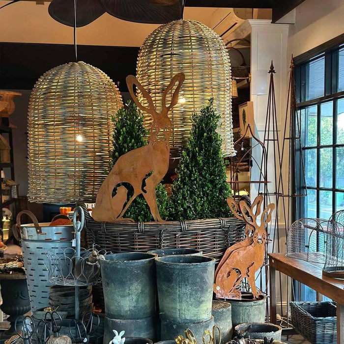 Rattan Bell Ceiling Pendant Small Natural