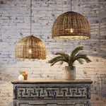 Rattan Ceiling Pendant Small Natural
