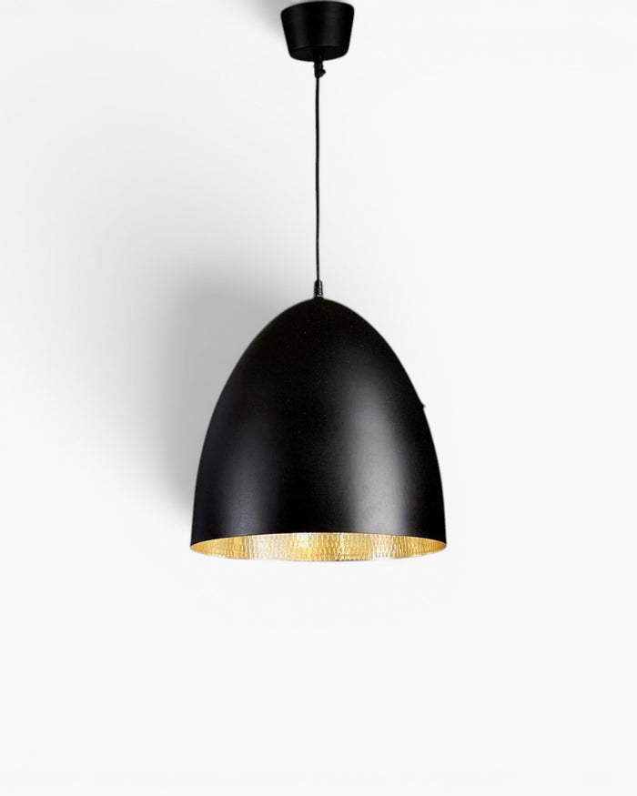 Egg Ceiling Pendant Black and Silver