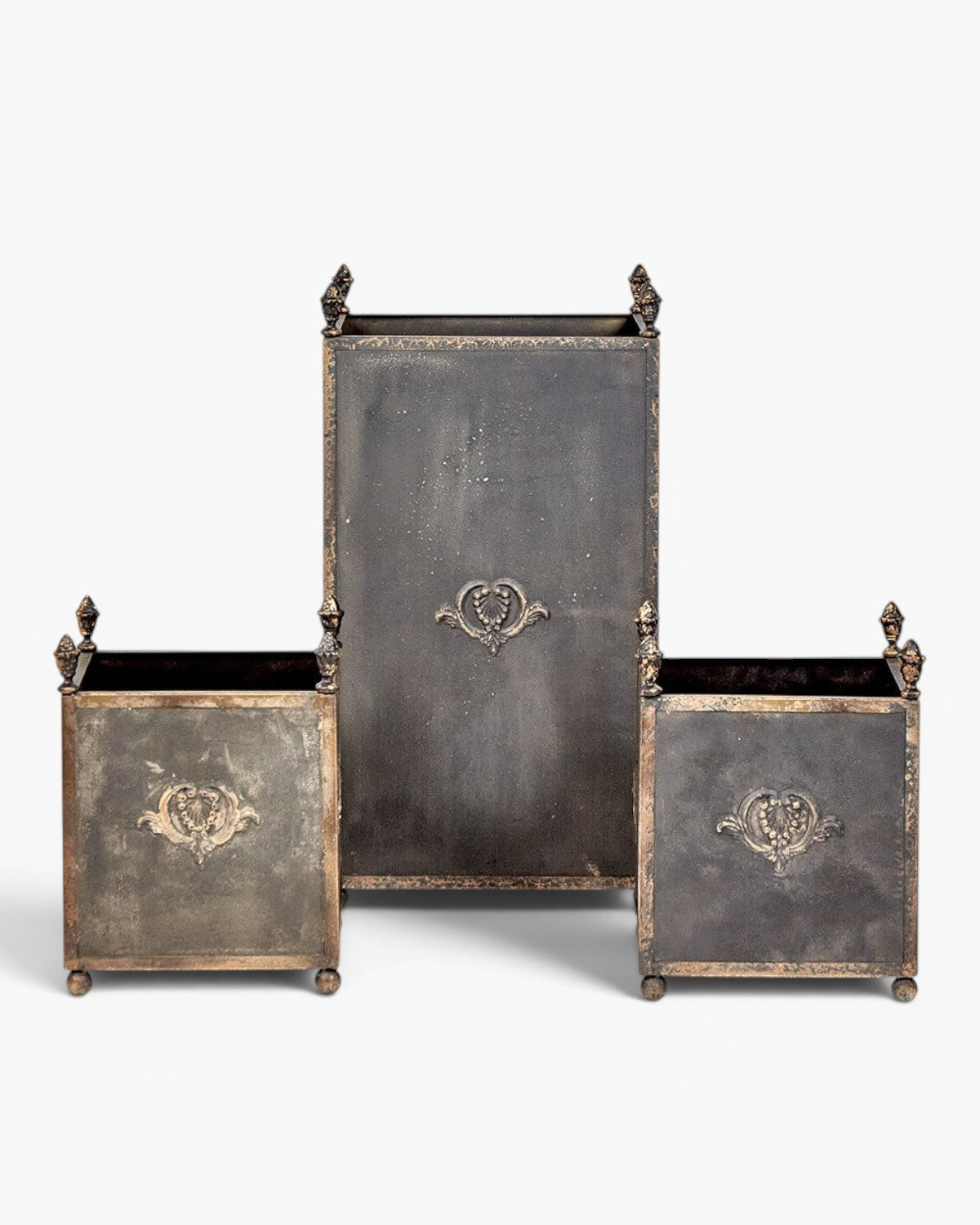 Estate Footed Iron Planters (Set of 3)