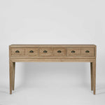 Columbus Oak 6 Drawer Console Hall Table