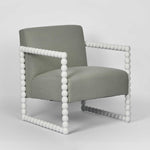 Bobbin Oak ArmChair White/Seafoam