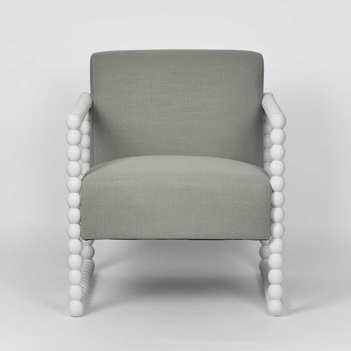 Bobbin Oak ArmChair White/Seafoam