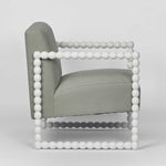 Bobbin Oak ArmChair White/Seafoam