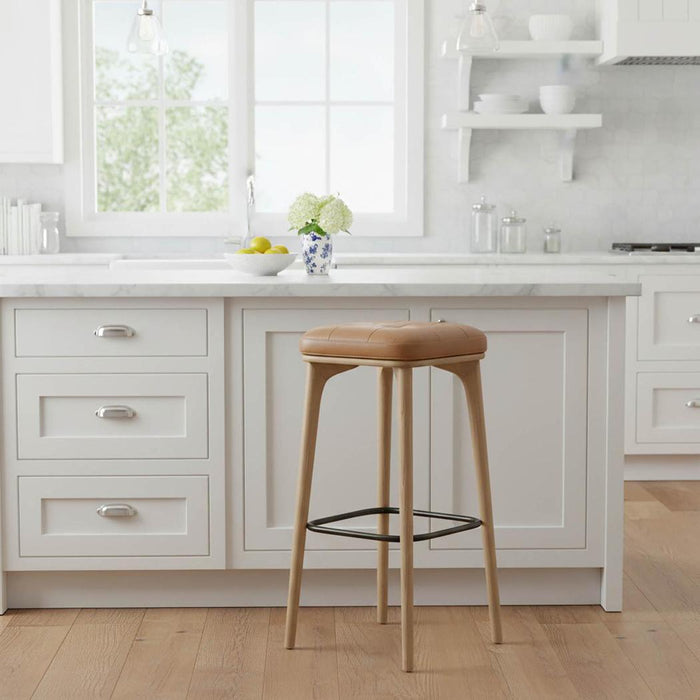 Carlton Leather Bar Stool Tan
