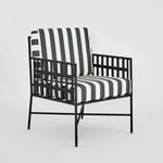 Sheffield Arm Chair Outdoor B/W Stripe Cushions