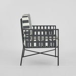 Sheffield Arm Chair Outdoor B/W Stripe Cushions
