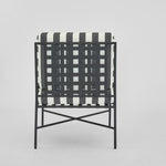 Sheffield Arm Chair Outdoor B/W Stripe Cushions