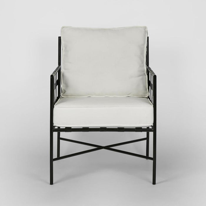 Sheffield Arm Chair Outdoor White Cushions