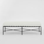 Sheffield Bench Outdoor with White Cushion
