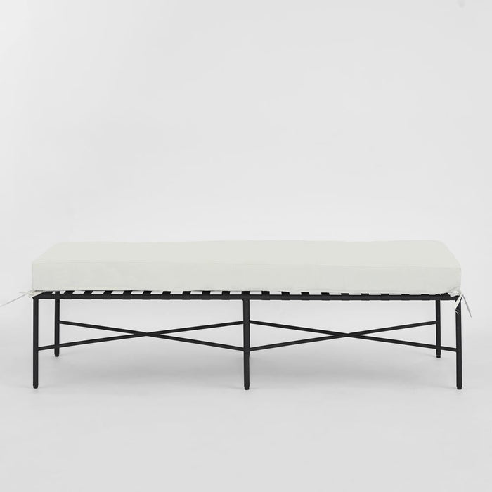 Sheffield Bench Outdoor with White Cushion