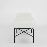 Sheffield Bench Outdoor with White Cushion