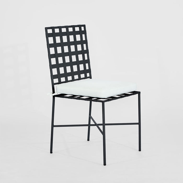 Sheffield Dining Chair Outdoor with White Cushion